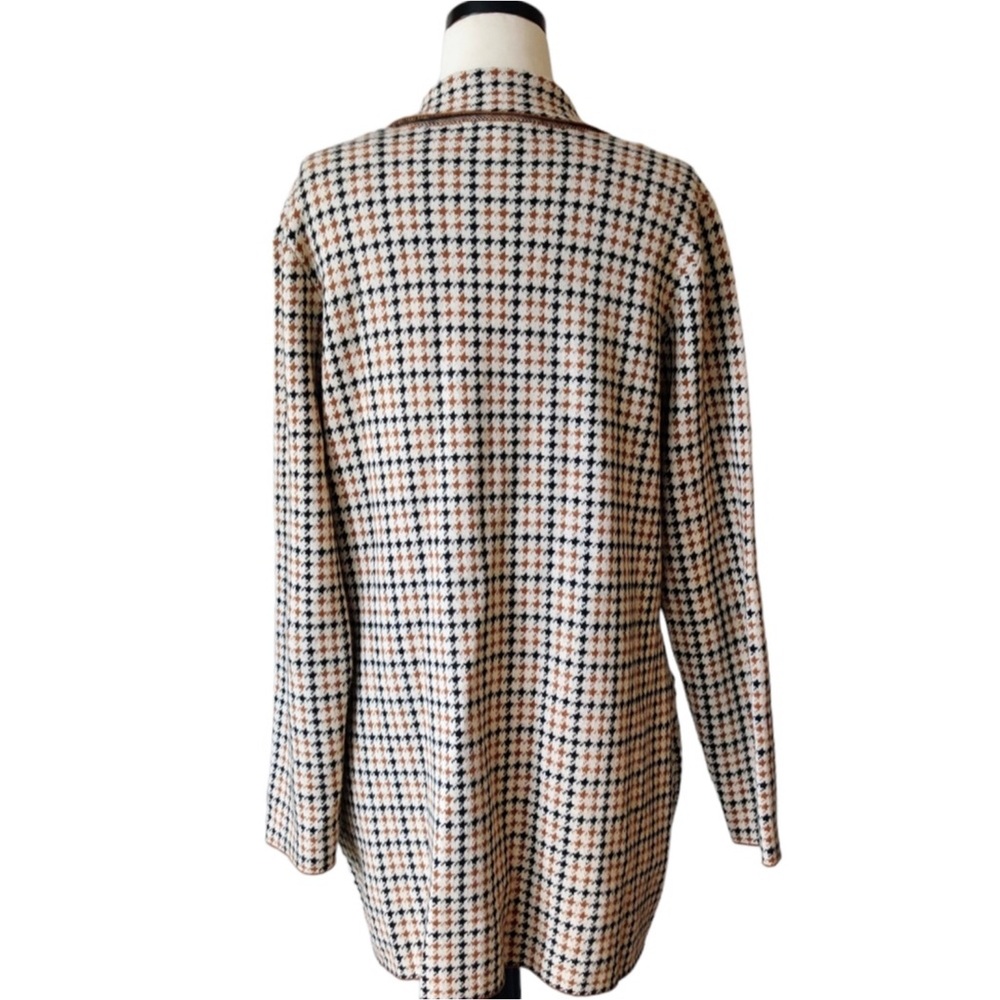 Women's Houndstooth Double-Breasted Blazer Marled - Picture 2 of 4